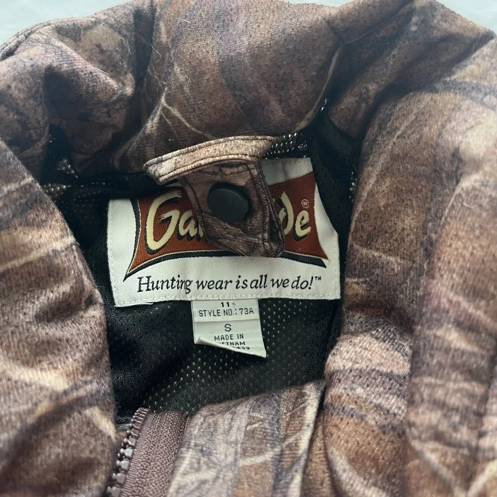 Gamehide Hunting Jacket Mens S Mossy Oak Break-Up Snap Button Zipper Hush Hide